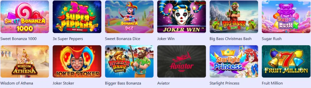 Games at Fortunica Casino